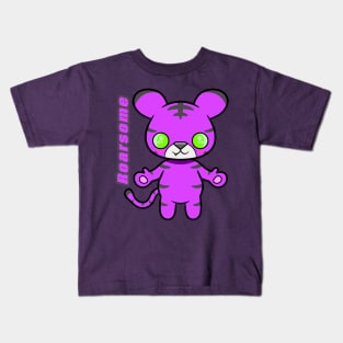 Roarsome Tiger - Purple Kids T-Shirt